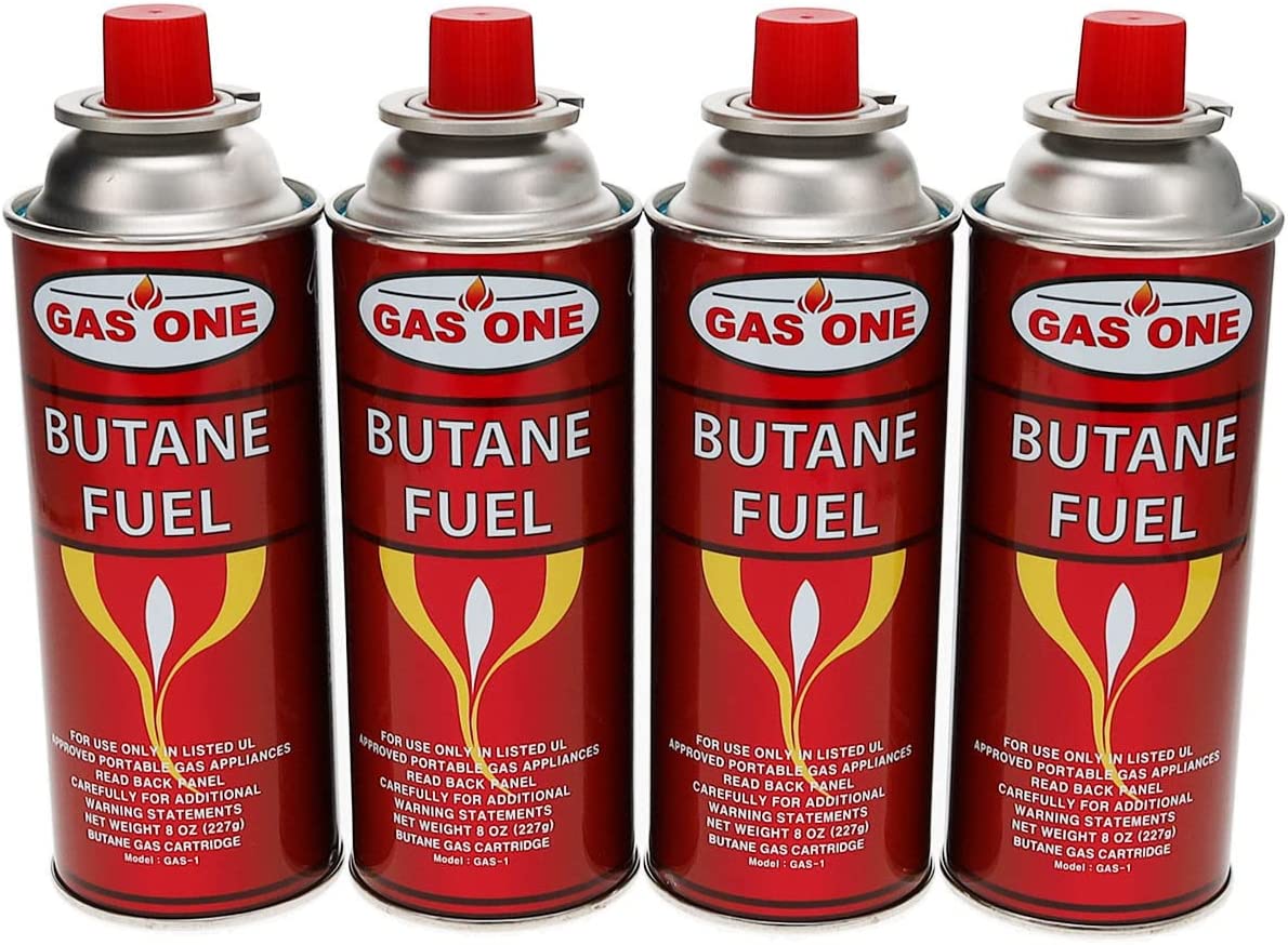 GasOne Butane Fuel Canister, 4 Pack